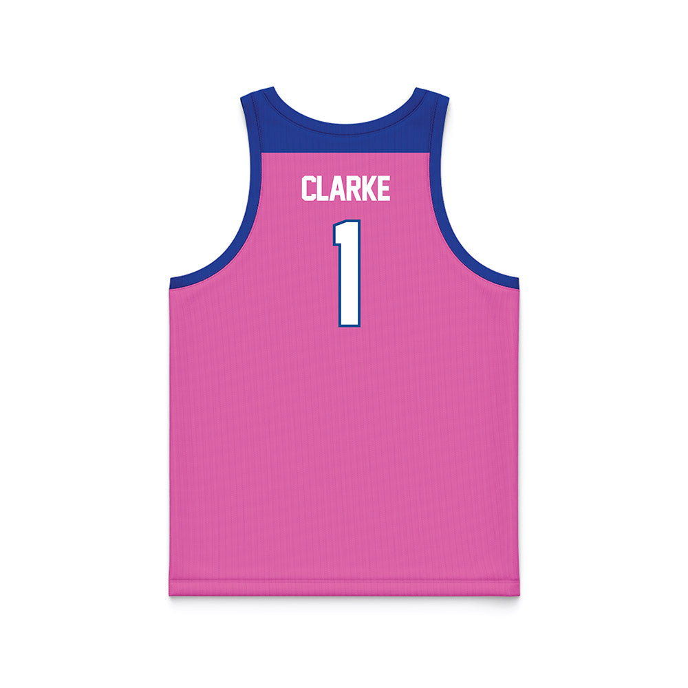 UNC Asheville - NCAA Men's Basketball : Julian Clarke - Pink Basketball Jersey-1