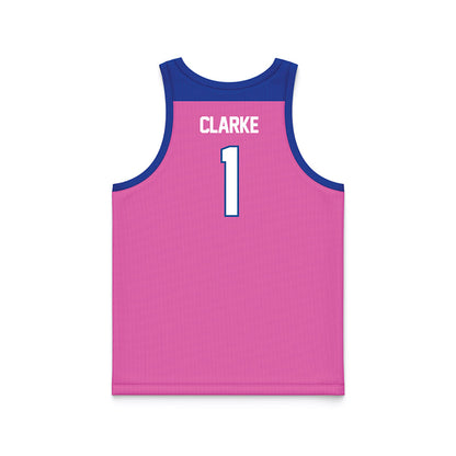 UNC Asheville - NCAA Men's Basketball : Julian Clarke - Pink Basketball Jersey-1