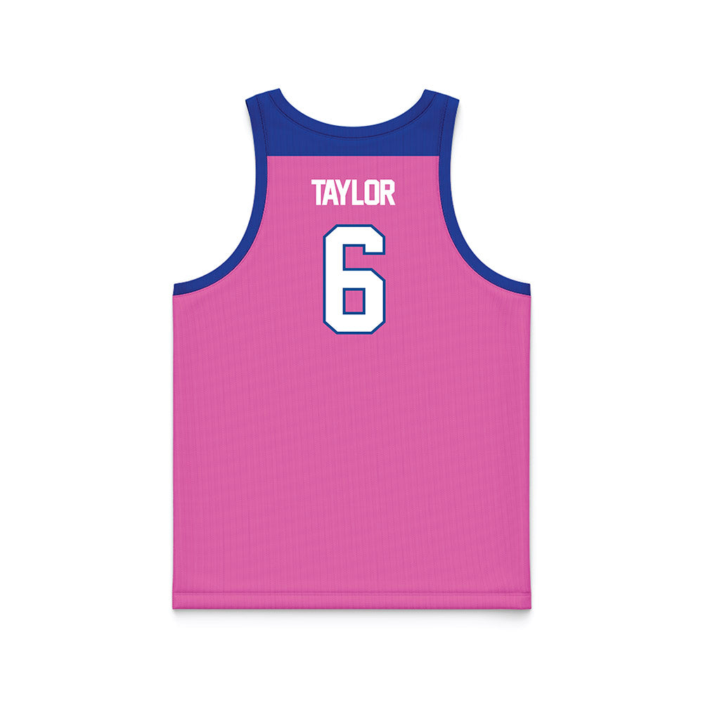 UNC Asheville - NCAA Men's Basketball : Kam Taylor - Pink Basketball Jersey-1