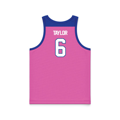 UNC Asheville - NCAA Men's Basketball : Kam Taylor - Pink Basketball Jersey-1