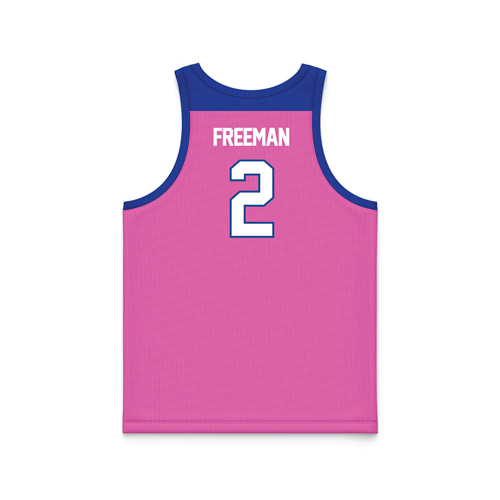 UNC Asheville - NCAA Women's Basketball : Jamaria Freeman - Pink Basketball Jersey-1