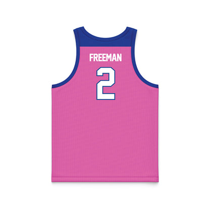UNC Asheville - NCAA Women's Basketball : Jamaria Freeman - Pink Basketball Jersey-1