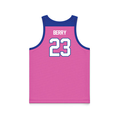 UNC Asheville - NCAA Women's Basketball : Tremiyah Berry - Pink Basketball Jersey-1