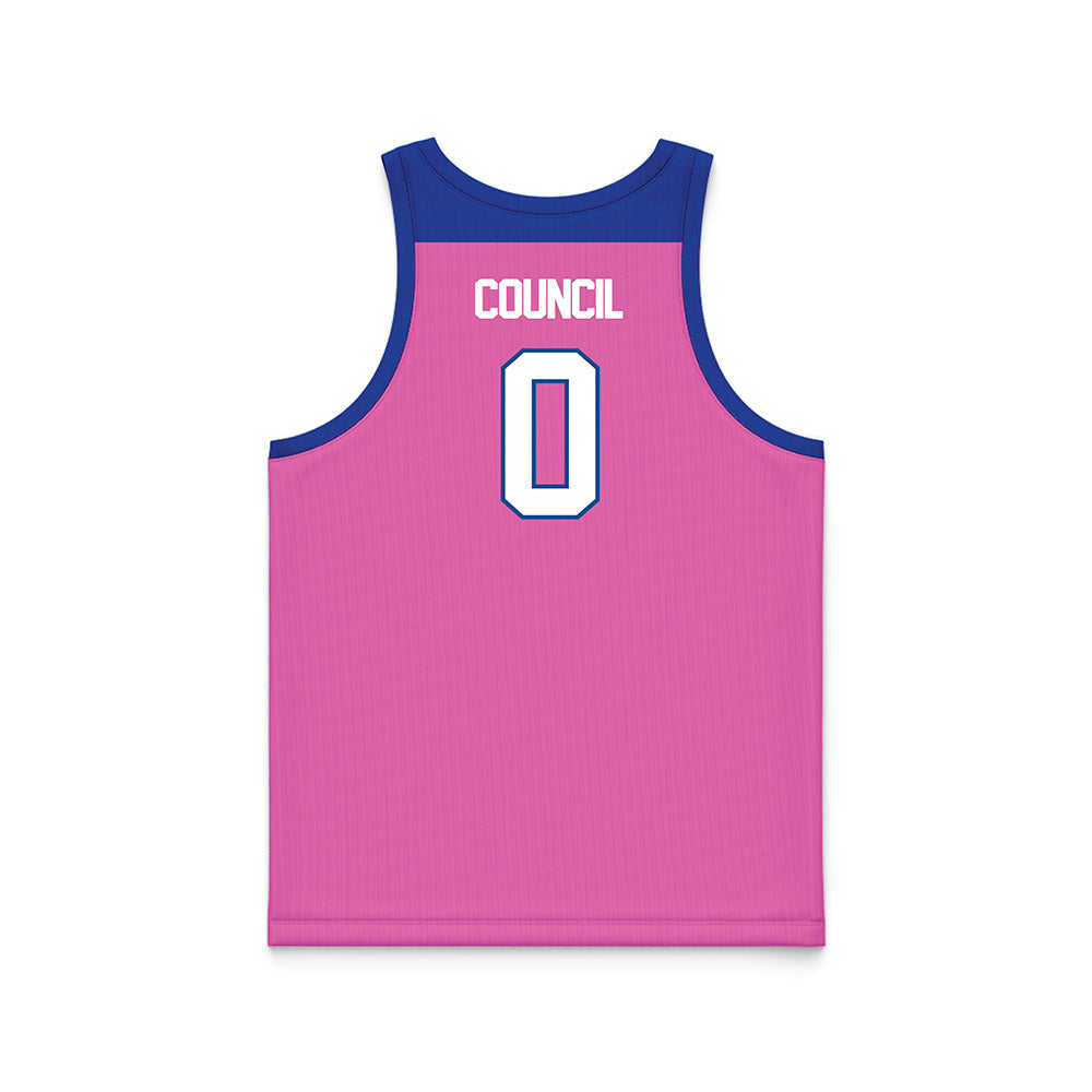 UNC Asheville - NCAA Women's Basketball : Taliya Council - Pink Basketball Jersey-1