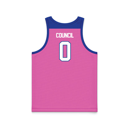 UNC Asheville - NCAA Women's Basketball : Taliya Council - Pink Basketball Jersey-1