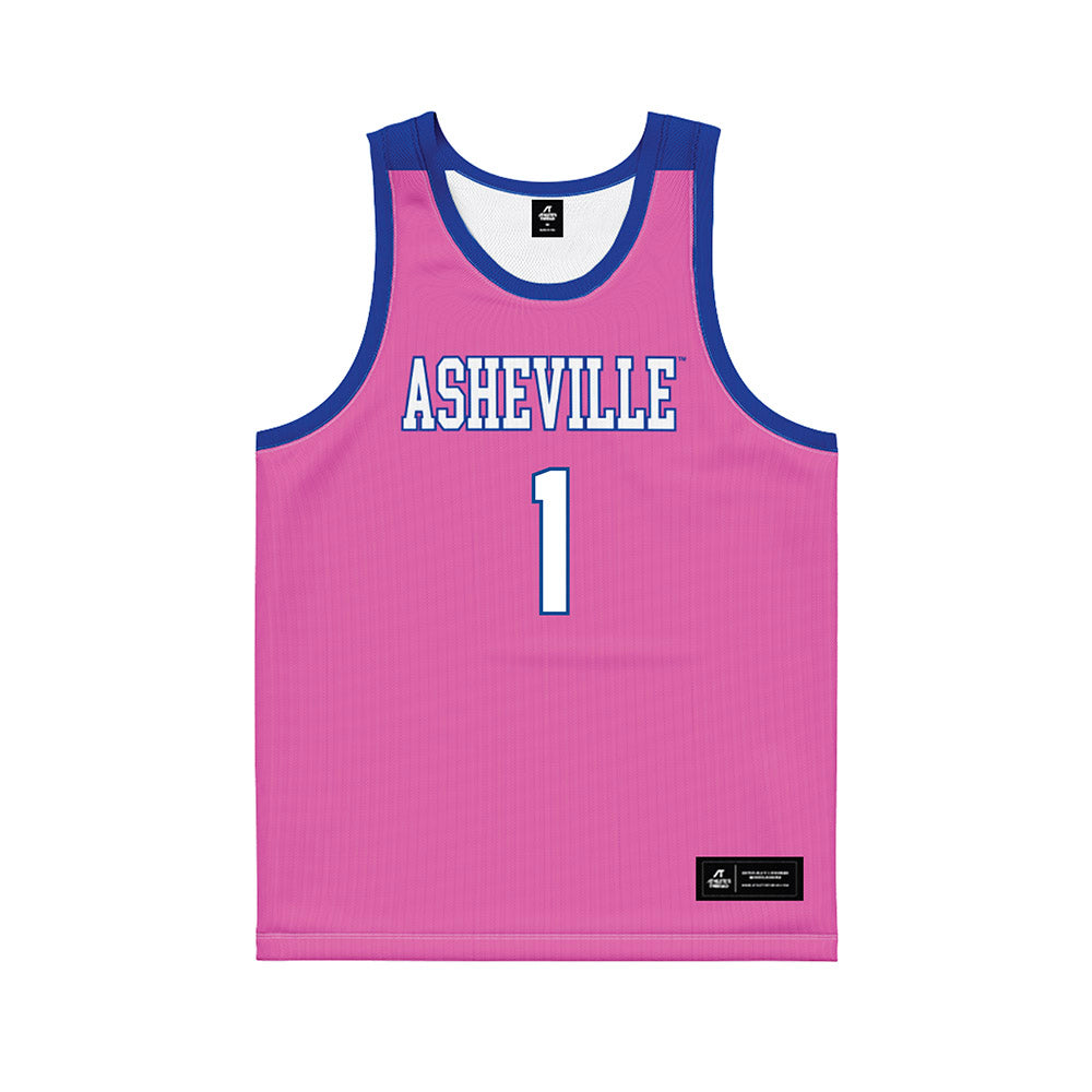 UNC Asheville - NCAA Men's Basketball : Julian Clarke - Pink Basketball Jersey-0