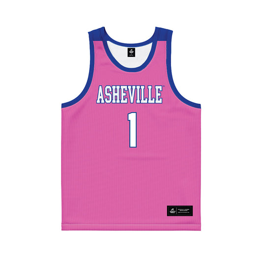 UNC Asheville - NCAA Men's Basketball : Julian Clarke - Pink Basketball Jersey-0