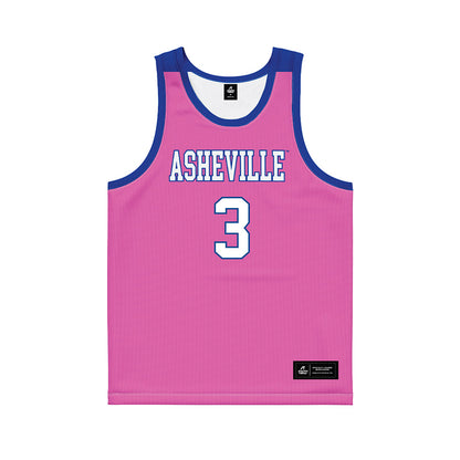UNC Asheville - NCAA Men's Basketball : Khayri Dunn - Pink Basketball Jersey-0