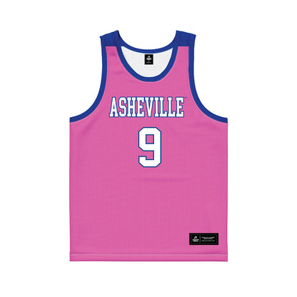 UNC Asheville - NCAA Men's Basketball : Ian Bailey - Pink Basketball Jersey-0