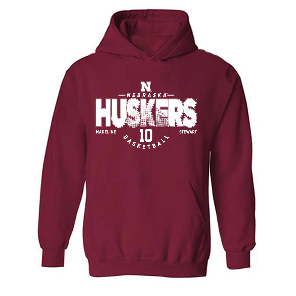 Nebraska - NCAA Women's Basketball : Madeline Stewart - Classic Fashion Shersey Hooded Sweatshirt-0