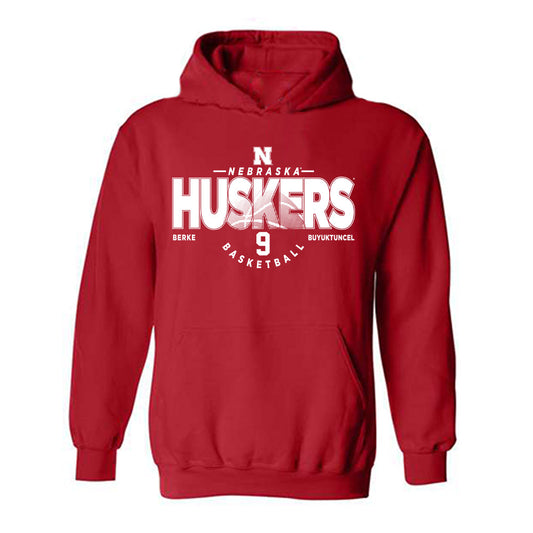 Nebraska - NCAA Men's Basketball : Berke Buyuktuncel - Classic Fashion Shersey Hooded Sweatshirt-0