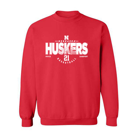 Nebraska - NCAA Men's Basketball : Pryce Sandfort - Classic Fashion Shersey Crewneck Sweatshirt-0