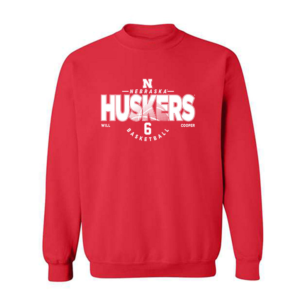 Nebraska - NCAA Men's Basketball : Will Cooper - Classic Fashion Shersey Crewneck Sweatshirt-0