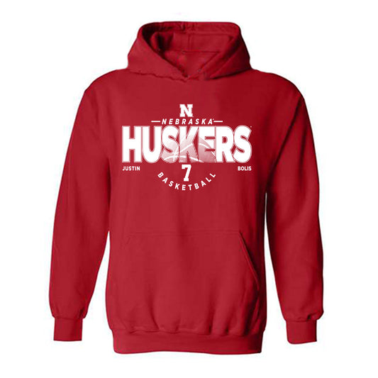 Nebraska - NCAA Men's Basketball : Justin Bolis - Classic Fashion Shersey Hooded Sweatshirt-0
