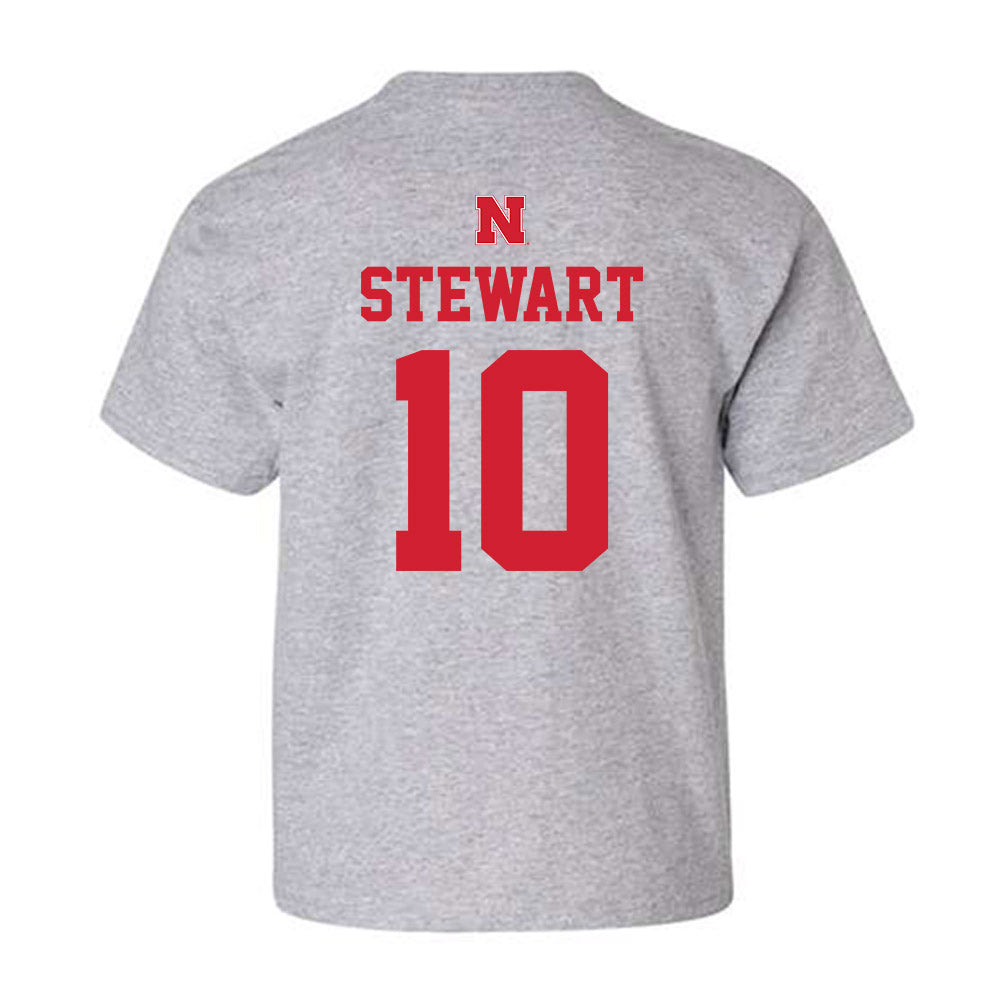 Nebraska - NCAA Women's Basketball : Madeline Stewart - Sports Shersey Youth T-Shirt-1