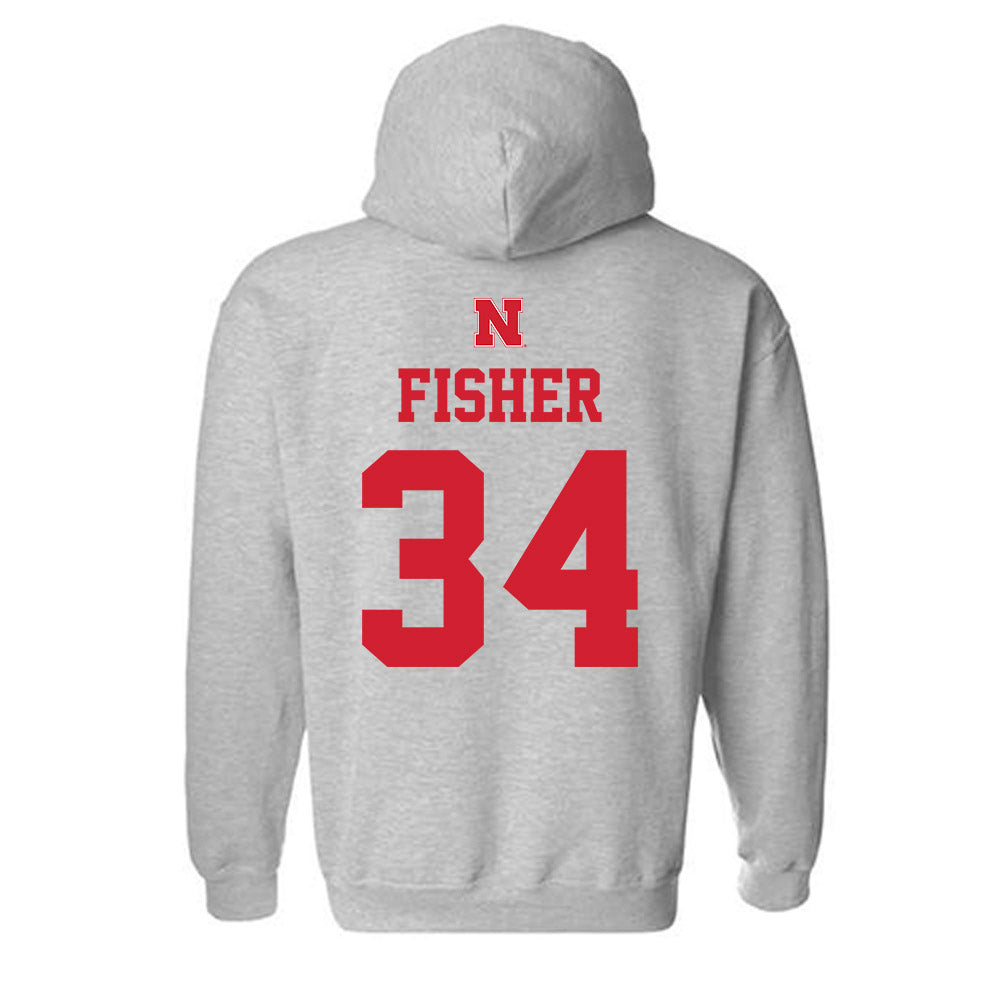 Nebraska - NCAA Women's Basketball : Emily Fisher - Sports Shersey Hooded Sweatshirt-1