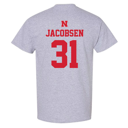Nebraska - NCAA Men's Basketball : Cale Jacobsen - Sports Shersey T-Shirt-1