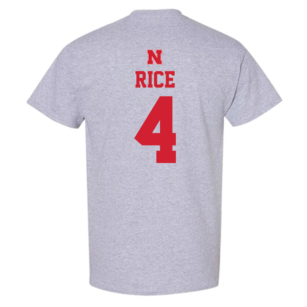 Nebraska - NCAA Men's Basketball : Colin Rice - Sports Shersey T-Shirt-1