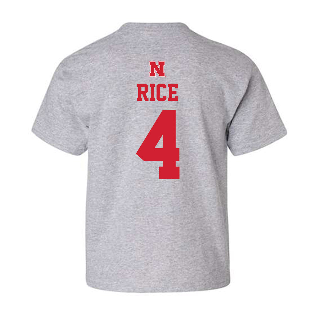 Nebraska - NCAA Men's Basketball : Colin Rice - Sports Shersey Youth T-Shirt-1