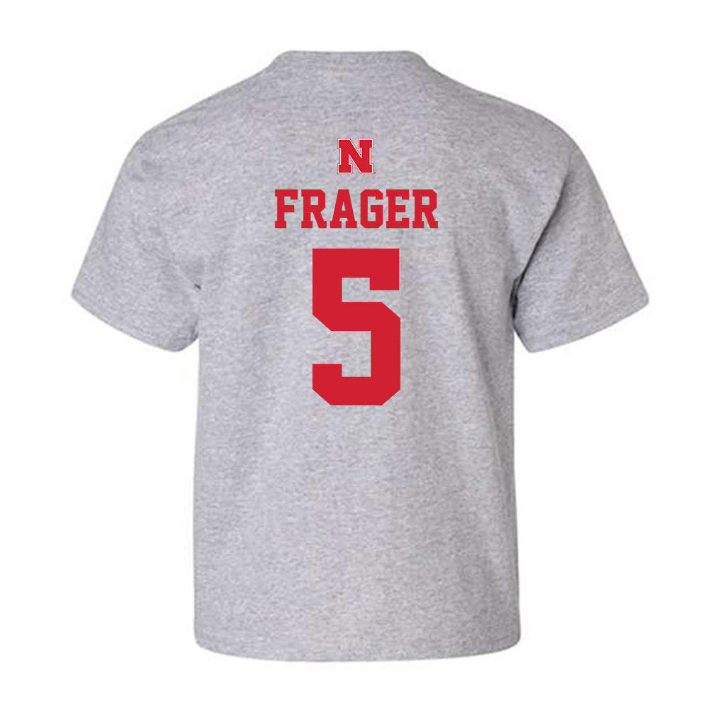 Nebraska - NCAA Men's Basketball : Braden Frager - Sports Shersey Youth T-Shirt-1