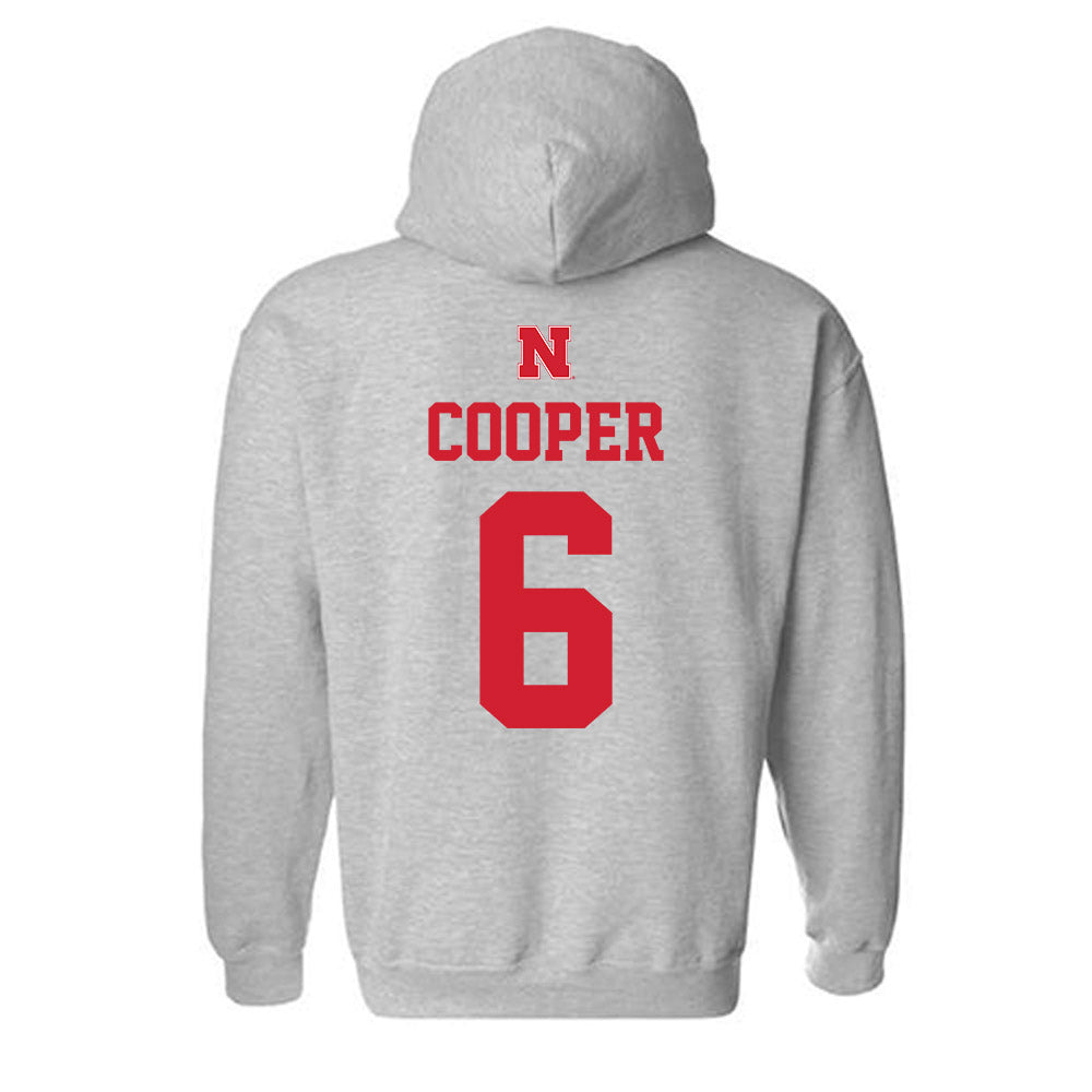 Nebraska - NCAA Men's Basketball : Will Cooper - Sports Shersey Hooded Sweatshirt-1