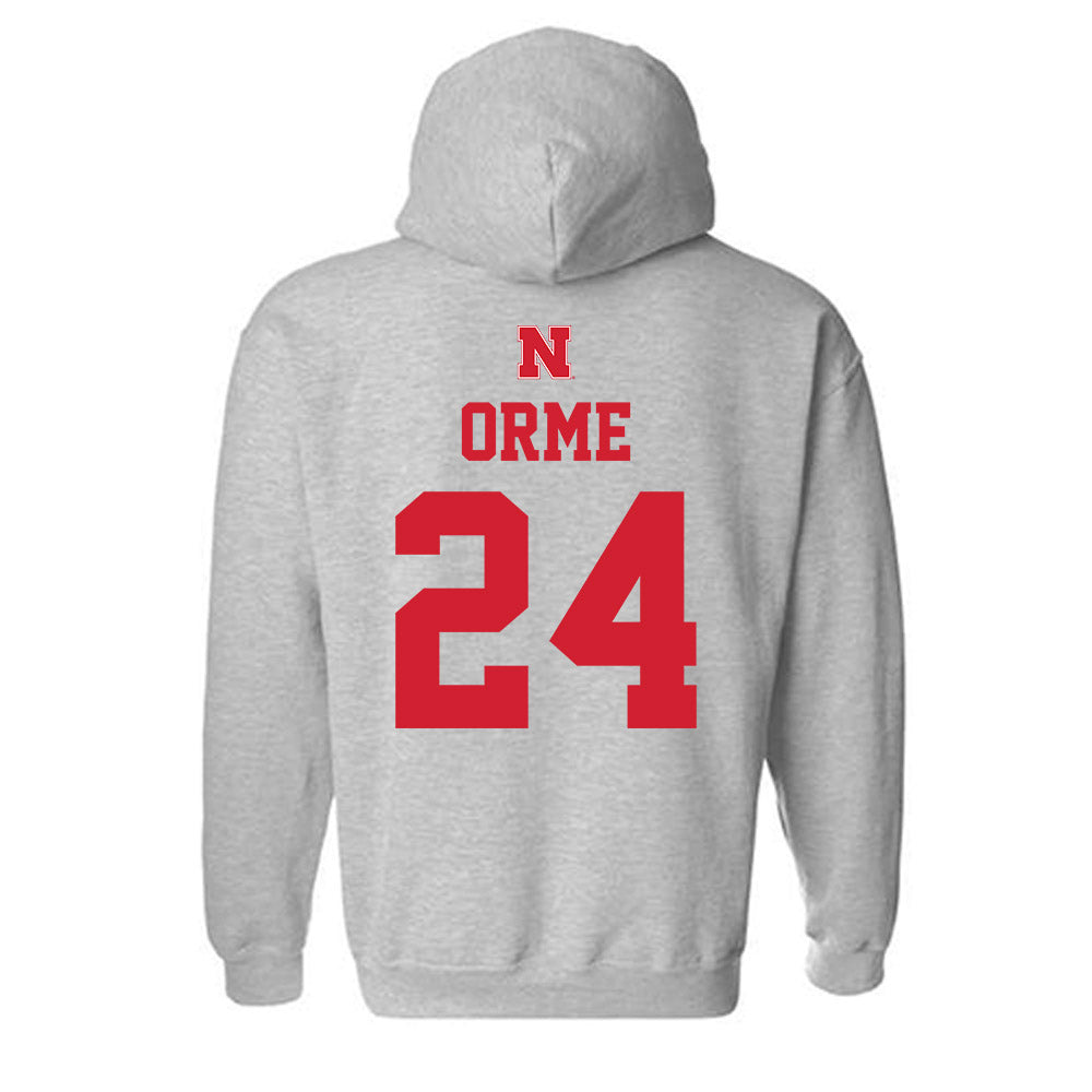 Nebraska - NCAA Men's Basketball : Sam Orme - Sports Shersey Hooded Sweatshirt-1