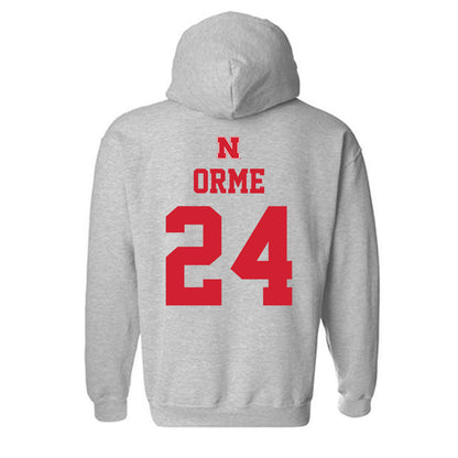 Nebraska - NCAA Men's Basketball : Sam Orme - Sports Shersey Hooded Sweatshirt-1