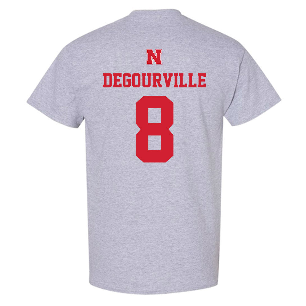 Nebraska - NCAA Men's Basketball : Taj Degourville - Sports Shersey T-Shirt-1