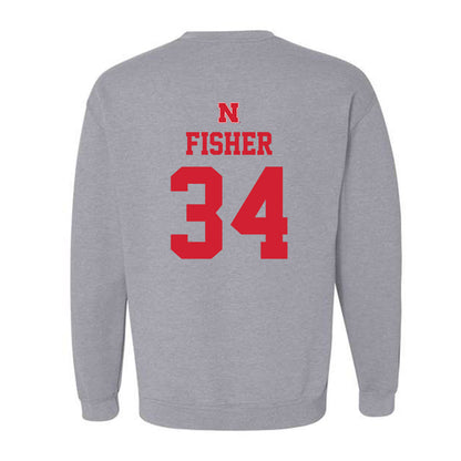 Nebraska - NCAA Women's Basketball : Emily Fisher - Sports Shersey Crewneck Sweatshirt-1