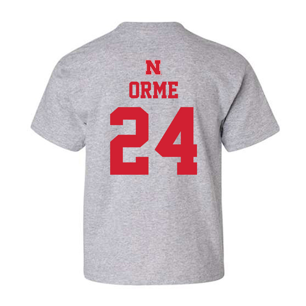 Nebraska - NCAA Men's Basketball : Sam Orme - Sports Shersey Youth T-Shirt-1