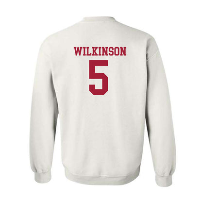 Arkansas - NCAA Men's Basketball : Jeremiah Wilkinson - Sports Shersey Crewneck Sweatshirt-1
