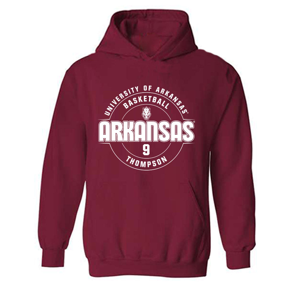Arkansas - NCAA Men's Basketball : Davion Thompson - Classic Fashion Shersey Hooded Sweatshirt-0