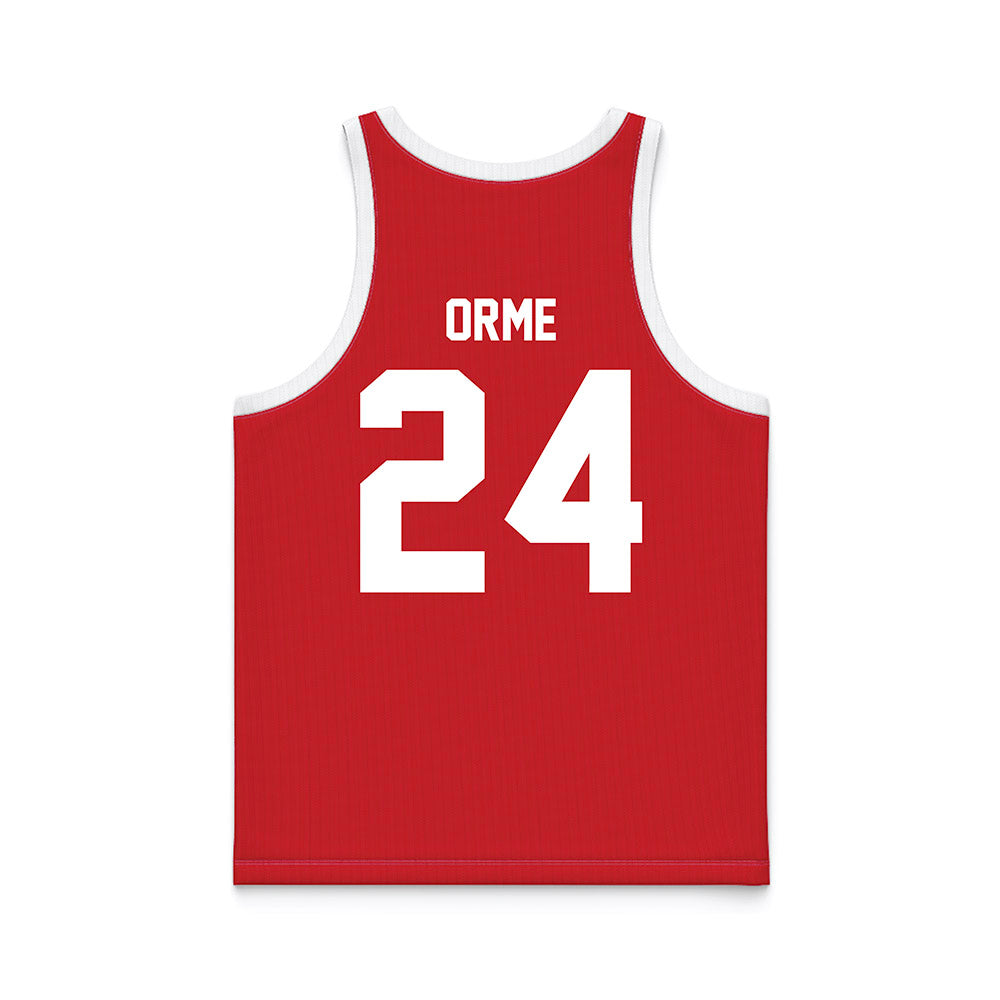 Nebraska - NCAA Men's Basketball : Sam Orme - Red Basketball Jersey-1