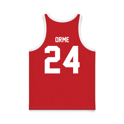 Nebraska - NCAA Men's Basketball : Sam Orme - Red Basketball Jersey-1