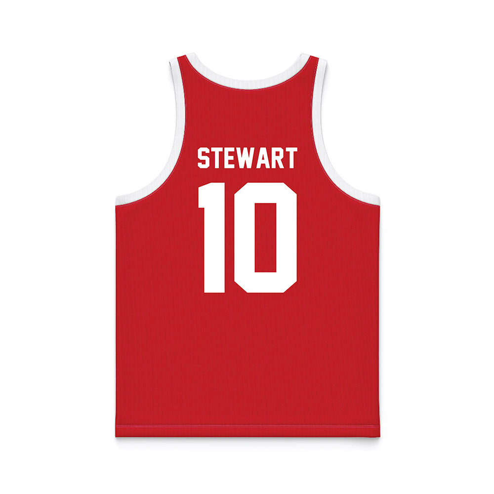 Nebraska - NCAA Women's Basketball : Madeline Stewart - Red Basketball Jersey-1