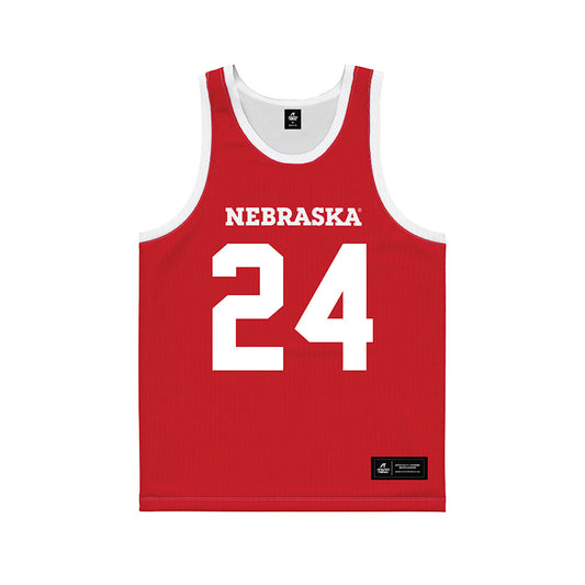 Nebraska - NCAA Men's Basketball : Sam Orme - Red Basketball Jersey-0