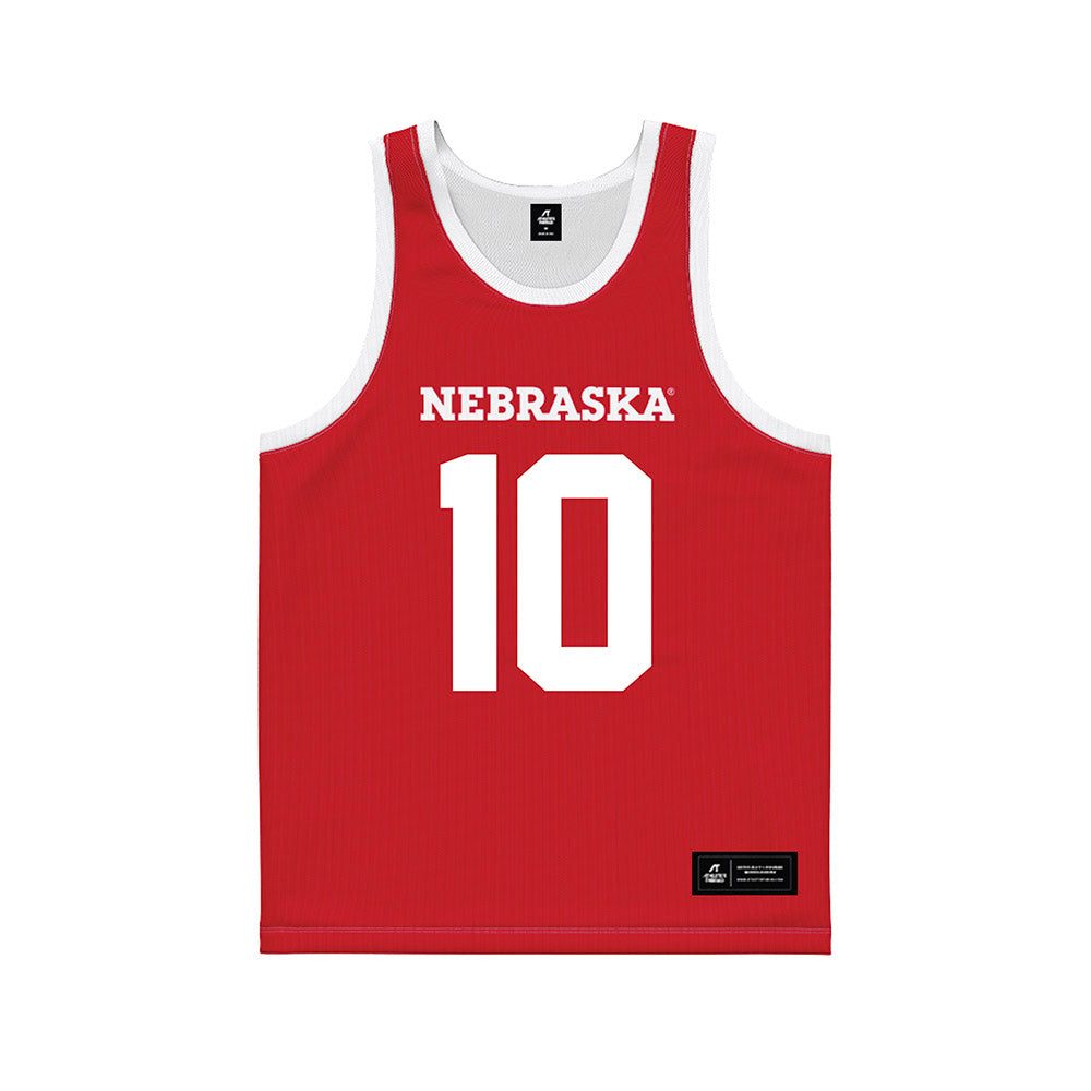 Nebraska - NCAA Women's Basketball : Madeline Stewart - Red Basketball Jersey-0