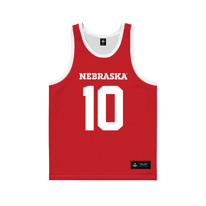 Nebraska - NCAA Women's Basketball : Madeline Stewart - Red Basketball Jersey-0