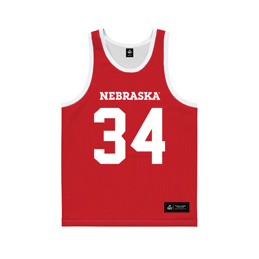 Nebraska - NCAA Women's Basketball : Emily Fisher - Red Basketball Jersey-0