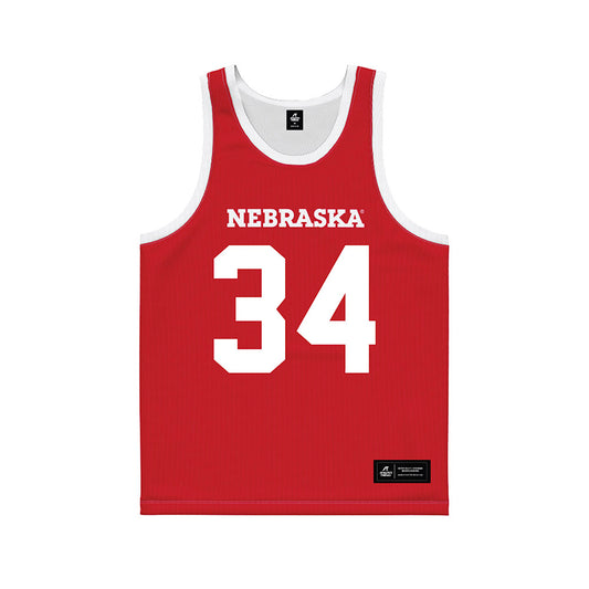 Nebraska - NCAA Women's Basketball : Emily Fisher - Red Basketball Jersey-0