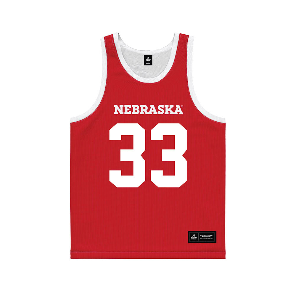 Nebraska - NCAA Men's Basketball : Boden Kapke - Red Basketball Jersey-0