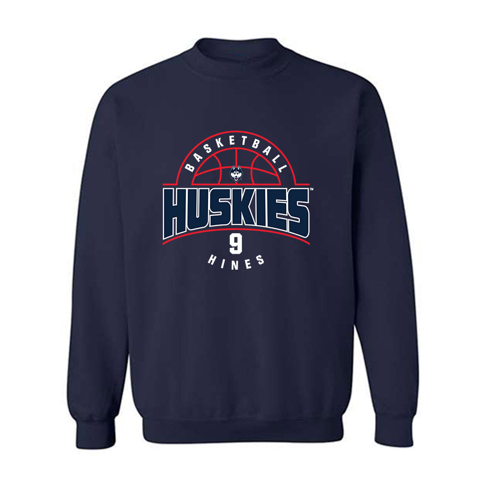 UConn - NCAA Men's Basketball : Na'Jai Hines - Classic Fashion Shersey Crewneck Sweatshirt-0