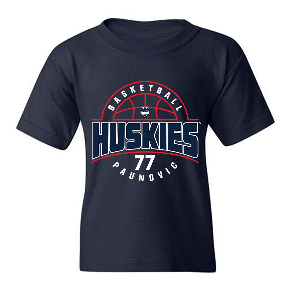 UConn - NCAA Men's Basketball : Uros Paunovic - Classic Fashion Shersey Youth T-Shirt-0