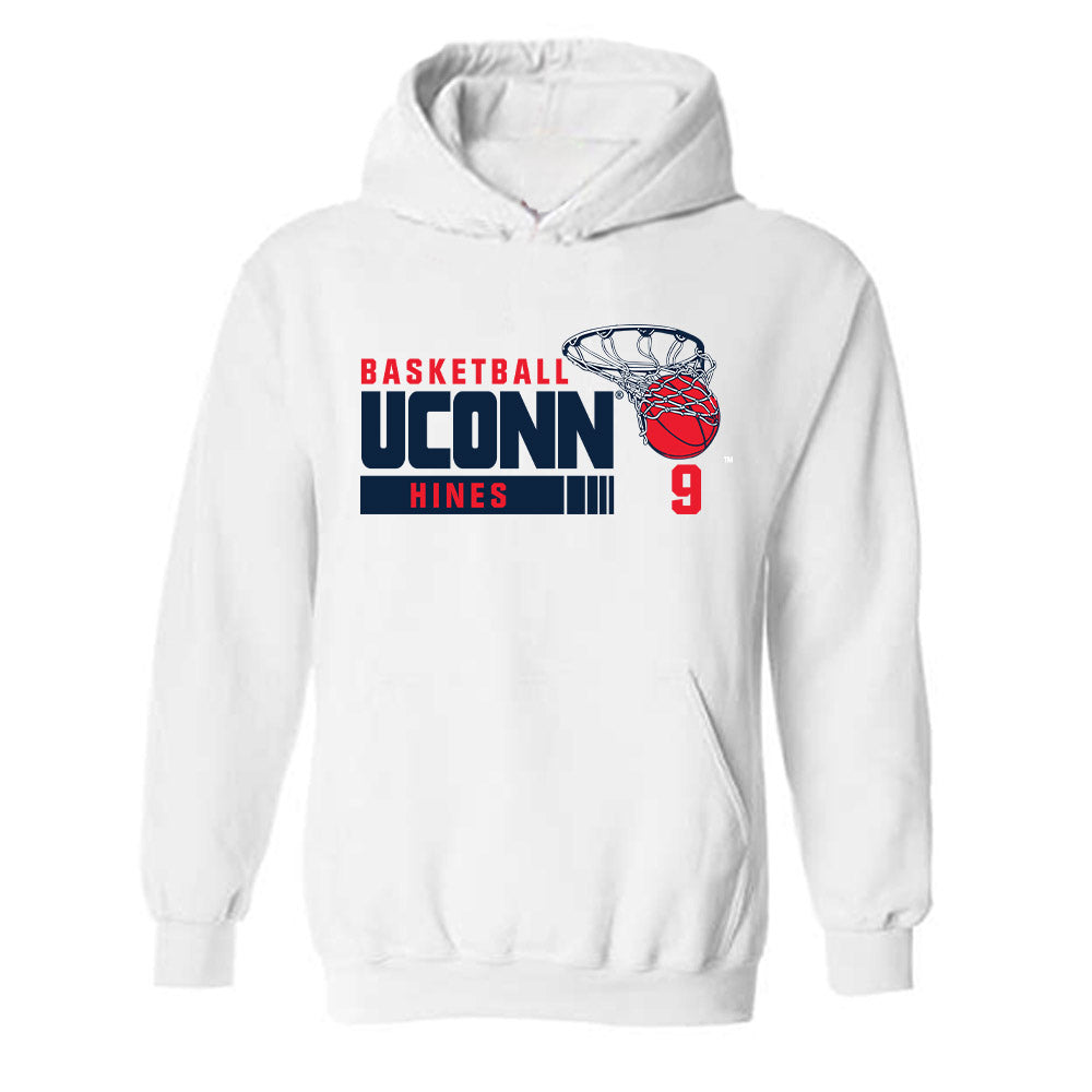 UConn - NCAA Men's Basketball : Na'Jai Hines - Classic Fashion Shersey Hooded Sweatshirt-0