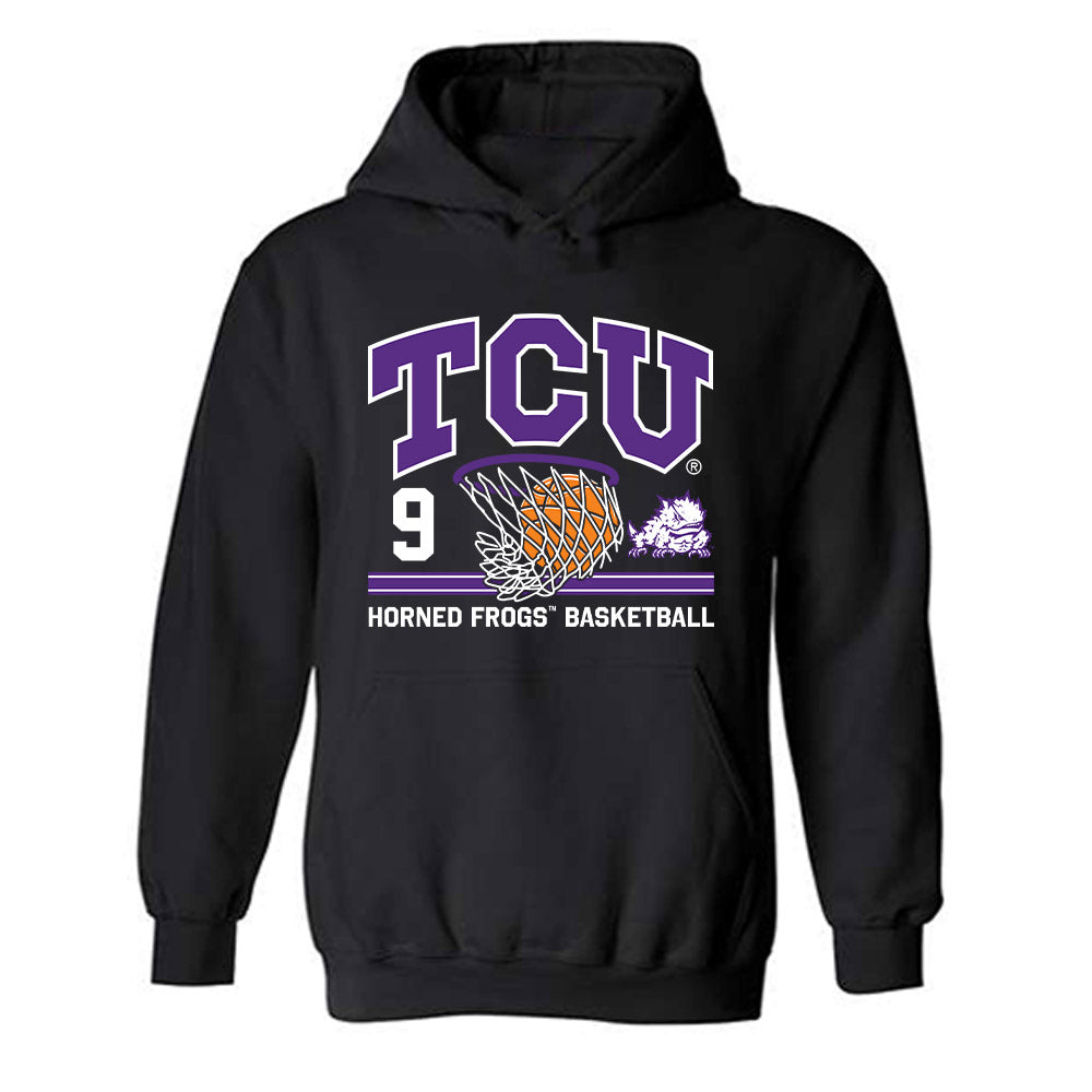 TCU - NCAA Men's Basketball : Luke Bamgboye - Sports Shersey Hooded Sweatshirt-0