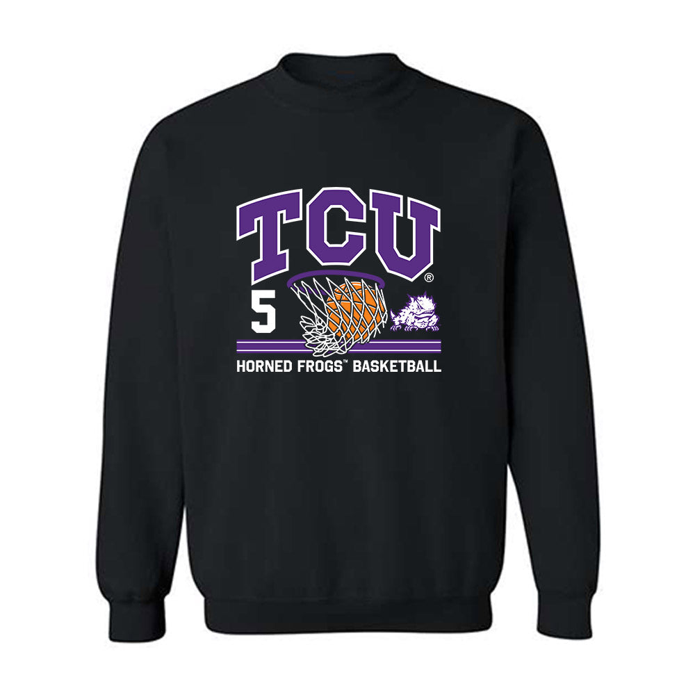 TCU - NCAA Men's Basketball : Micah Robinson - Sports Shersey Crewneck Sweatshirt-0