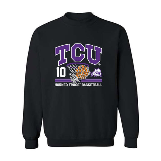 TCU - NCAA Men's Basketball : Milos Spasojevic - Sports Shersey Crewneck Sweatshirt-0