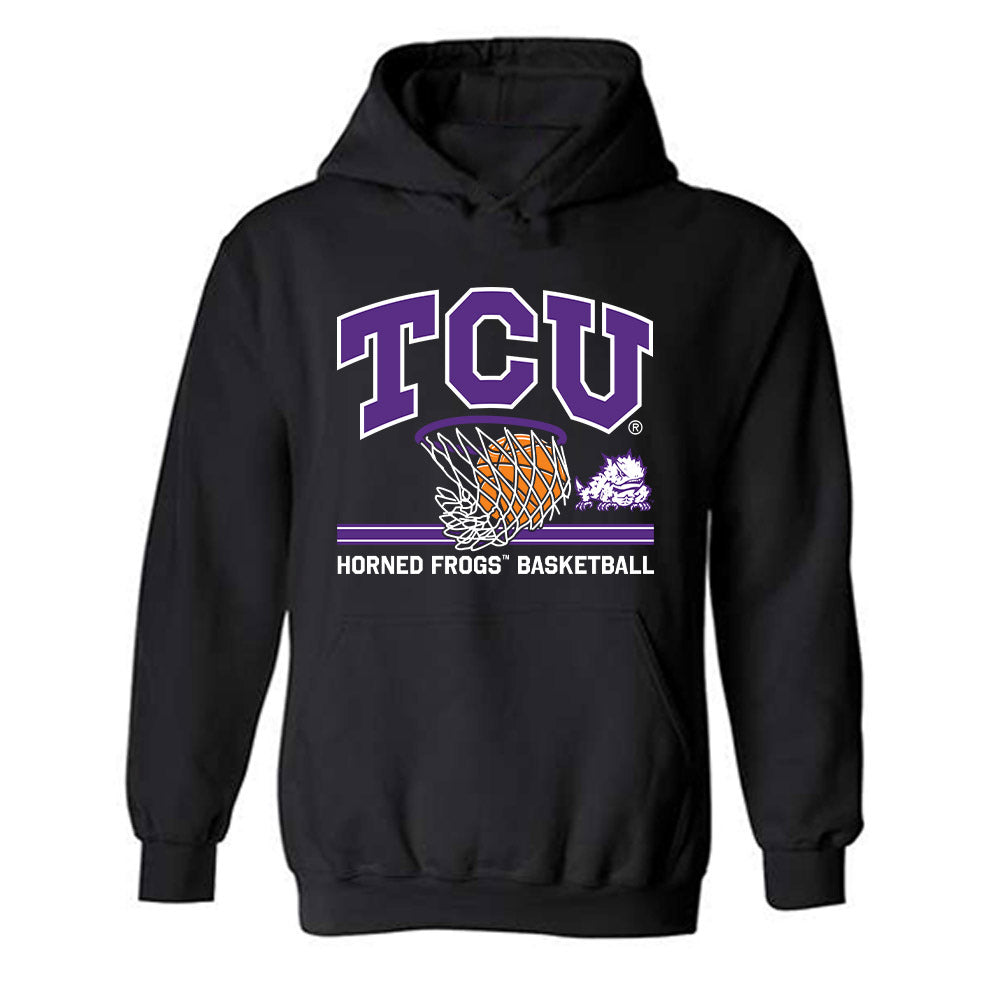 TCU - NCAA Men's Basketball : Gavin Sykes - Sports Shersey Hooded Sweatshirt-0