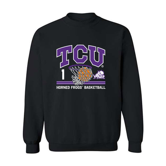 TCU - NCAA Men's Basketball : Jayden Pierre - Sports Shersey Crewneck Sweatshirt-0