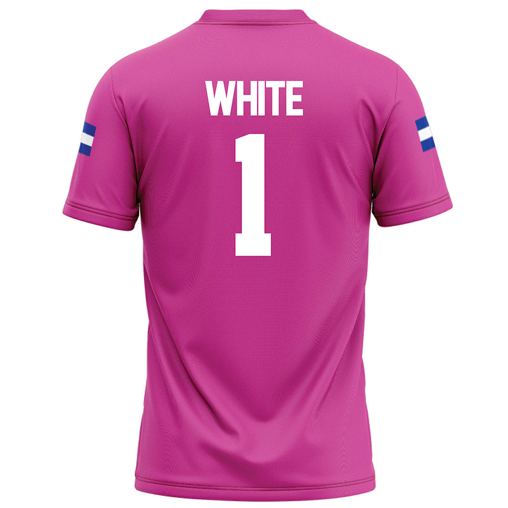 Grand Valley - NCAA Football : Michael White - Pink Football Jersey-1